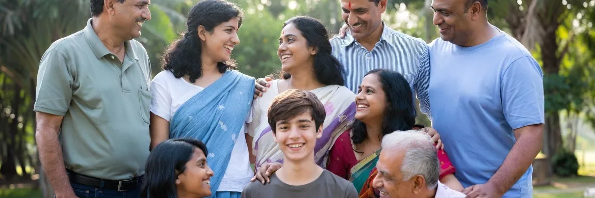 Host family welcoming an exchange student in Jamshedpur