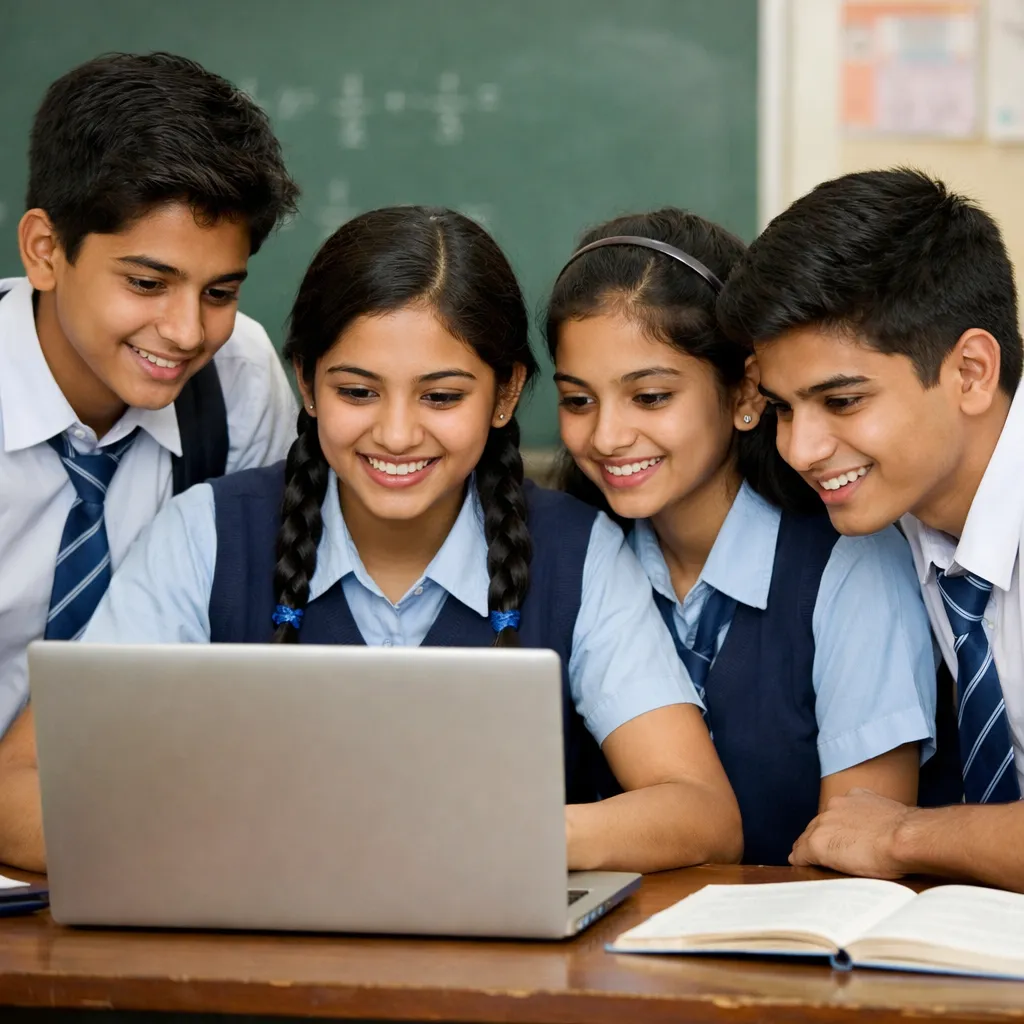 Students collaborating and studying together